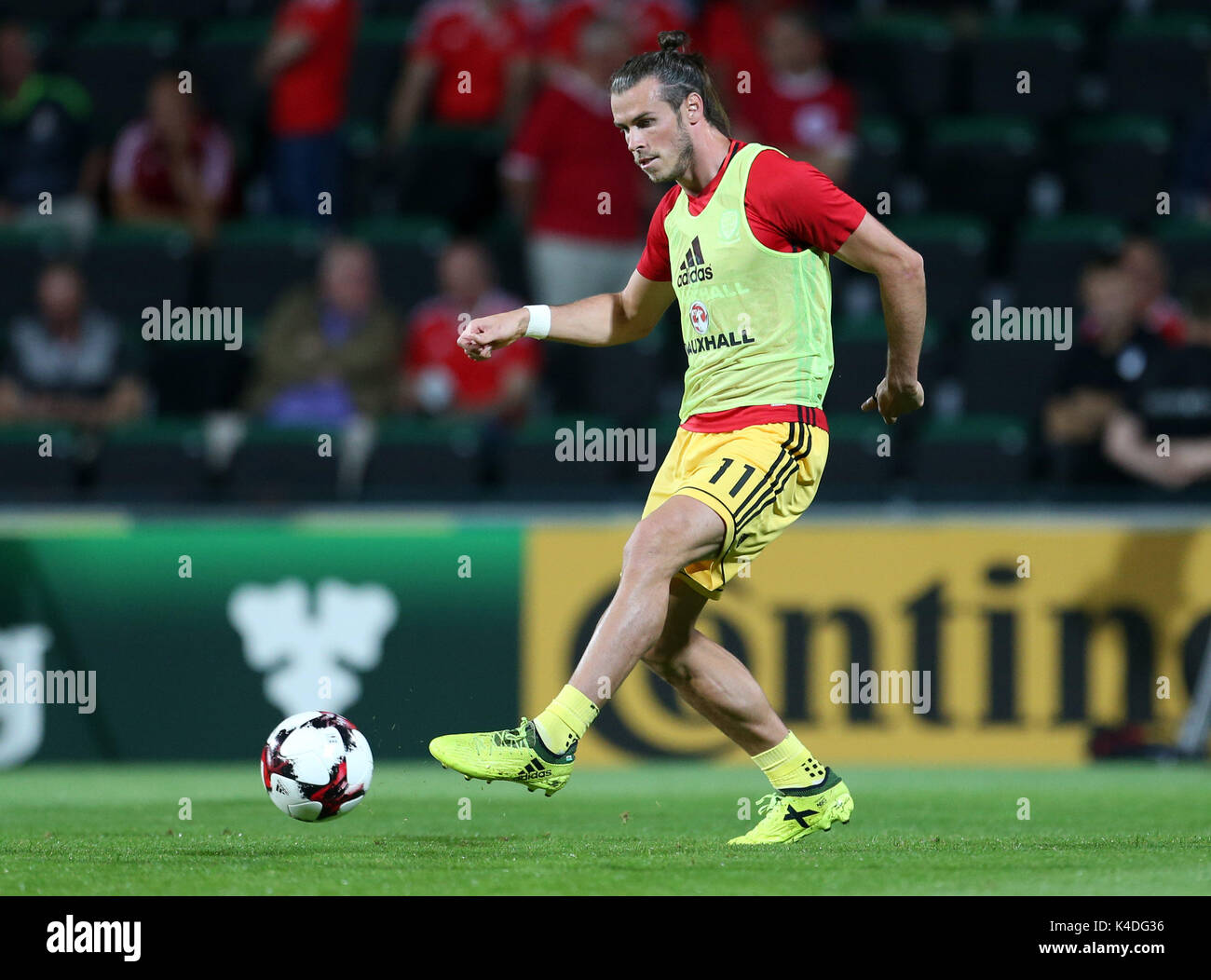 Wales' Gareth Bale before the 2018 FIFA World Cup Qualifying, Group D match at Stadionul Zimbru in Chisinau, Moldova. Stock Photo