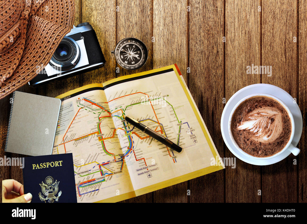 Travel planning concept Stock Photo