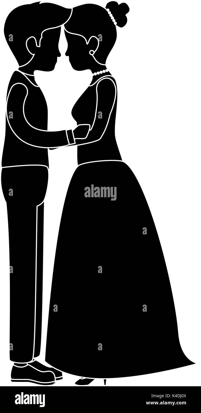 Kissing Couple Vector Illustration Black And White Stock Photos Images Page 2 Alamy