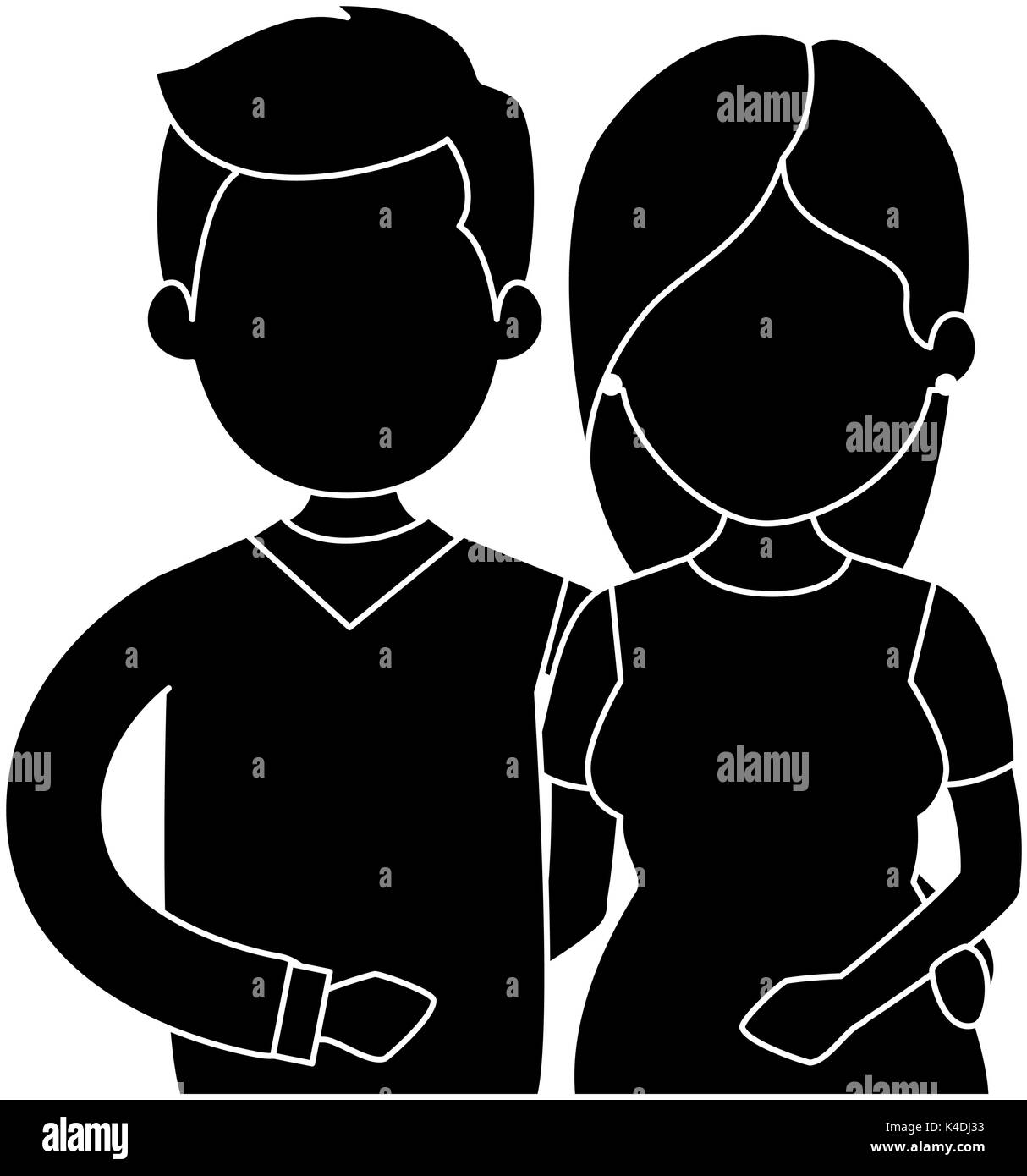 cute couple in love vector illustration design Stock Vector Image & Art ...
