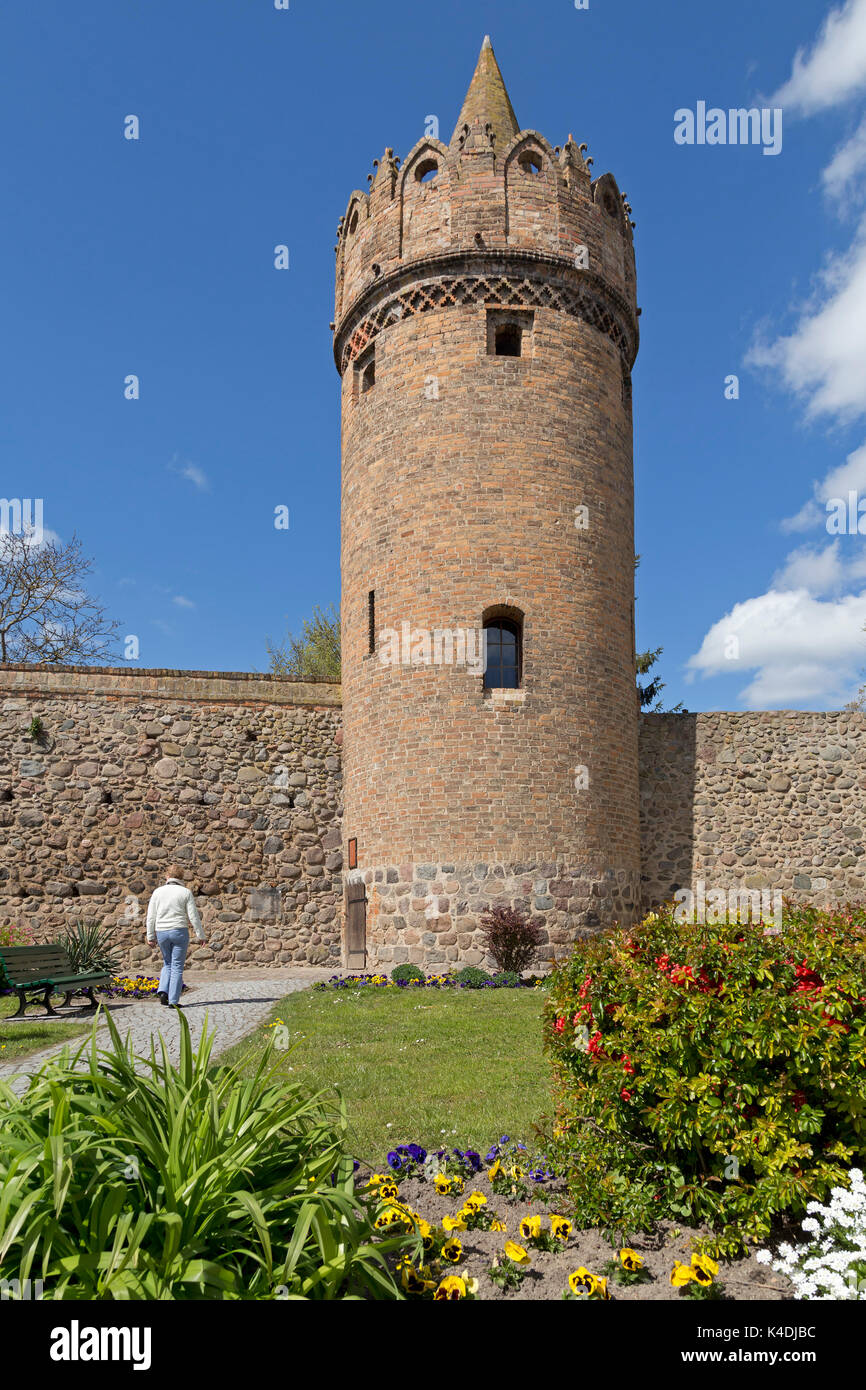 powder tower, Gransee, Brandenburg, Germany Stock Photo