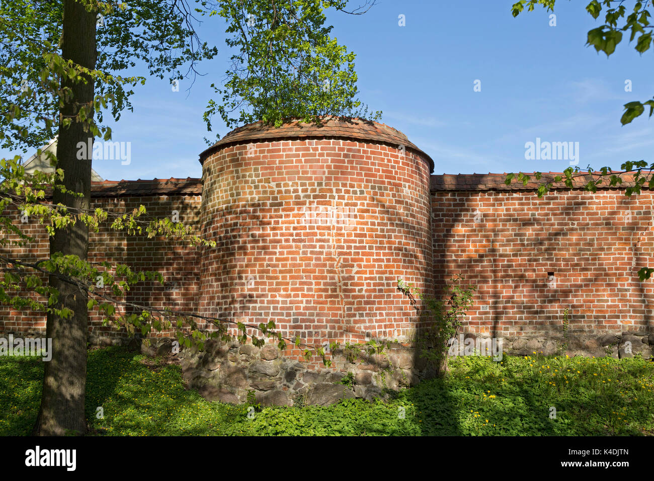 town wall, Wittstock/Dosse, Brandenburg, Germany Stock Photo