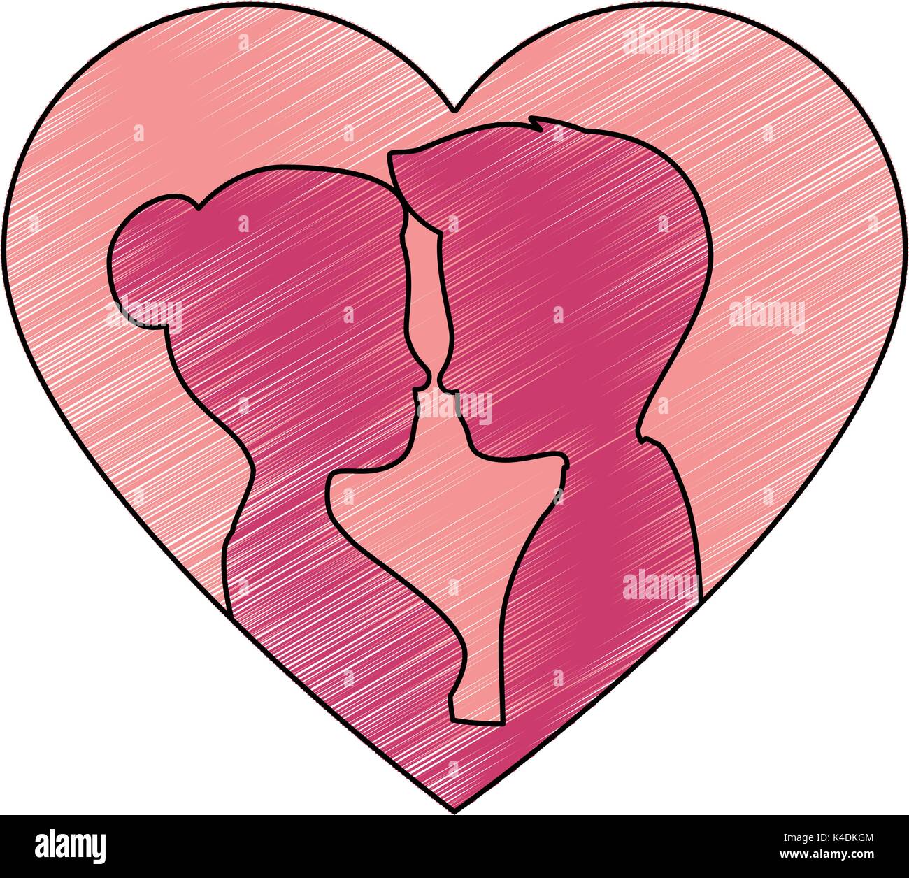 Cartoon Couple Kissing High Resolution Stock Photography And Images Alamy