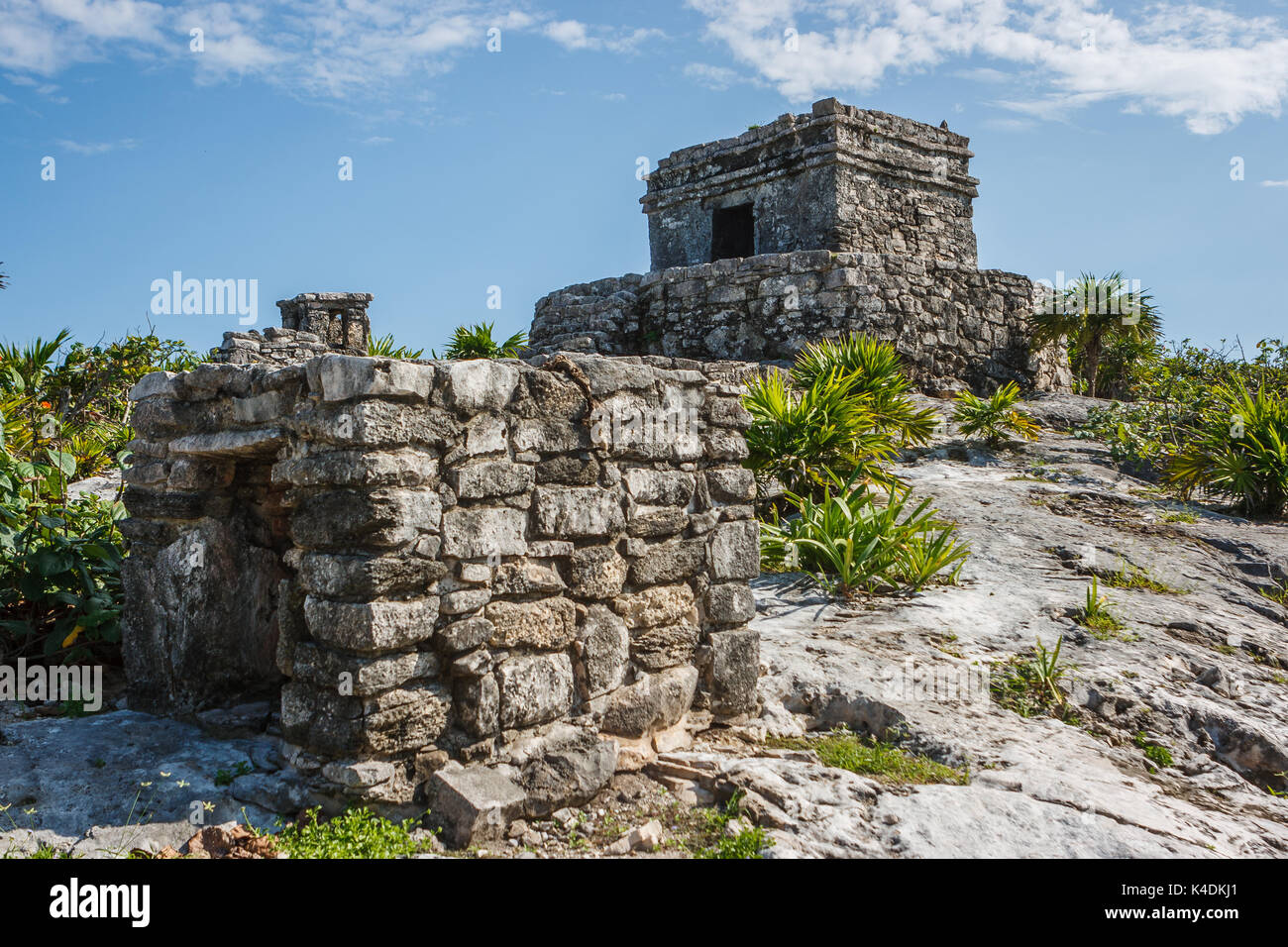 Ancient Mayan Ruins At The Tulum Archaeological Site - 
