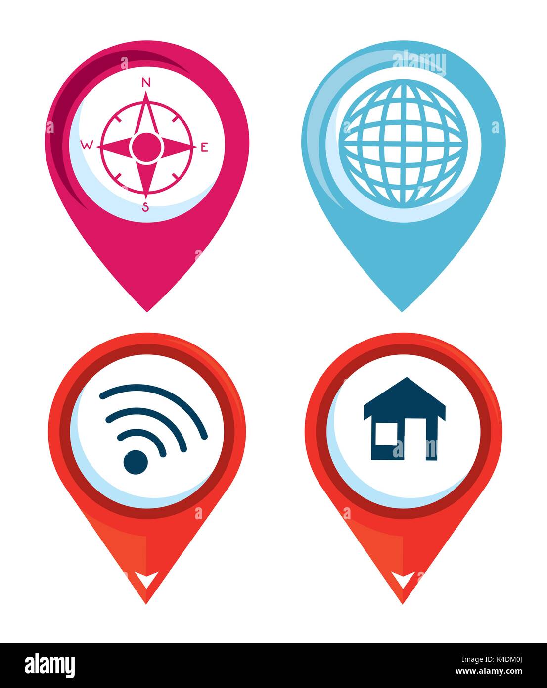 set of gps navigation elements Stock Vector Image & Art Alamy