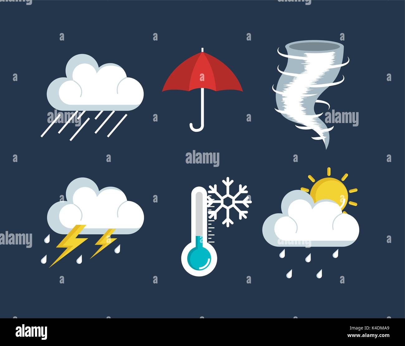 set of weather status icons Stock Vector Image & Art - Alamy