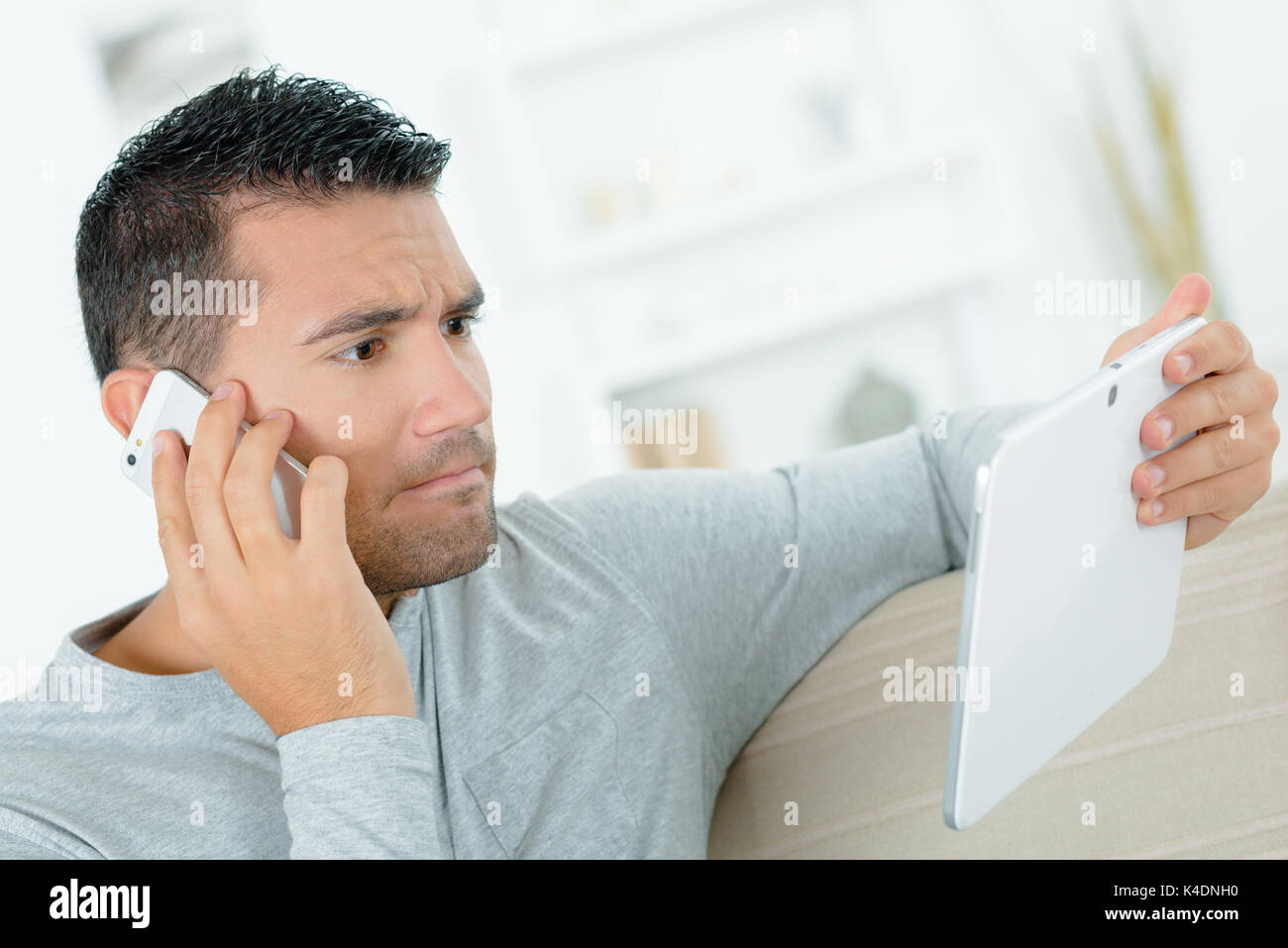 man presents the sales figures Stock Photo