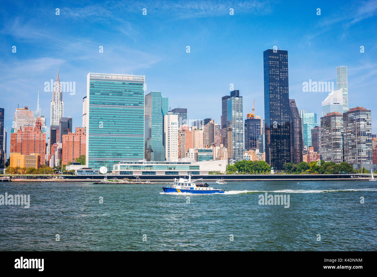 New York City, skyline, East river Stock Photo - Alamy