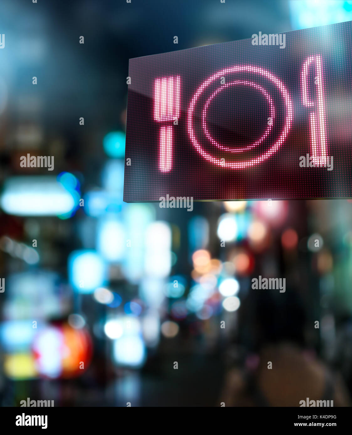 LED Display - Dining signage Stock Photo