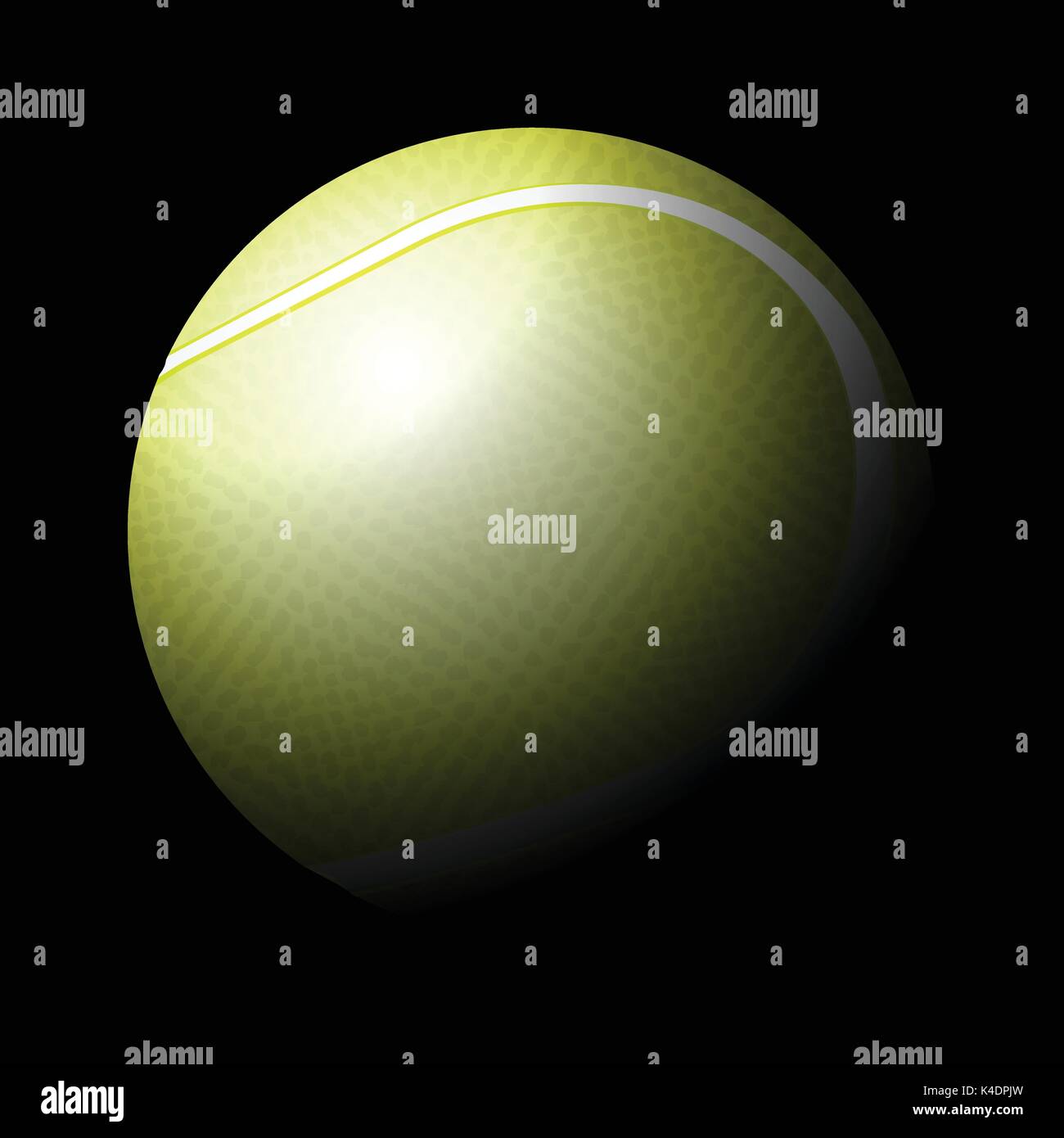 Tennis ball on a black background. Vector illustration Stock Vector ...