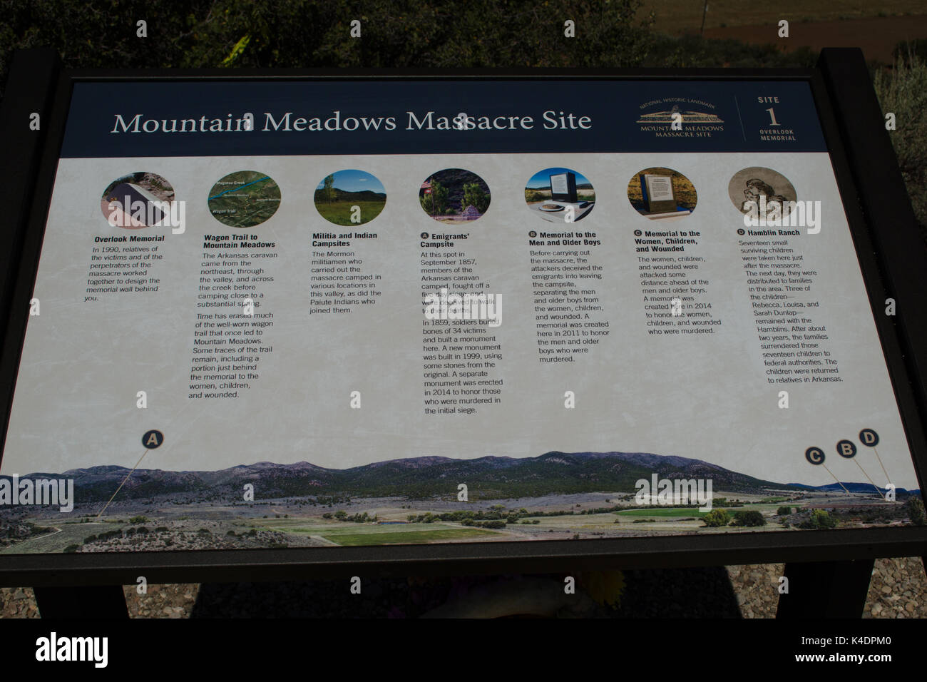 Mountain Meadows Massacre site, southern Utah Stock Photo Alamy