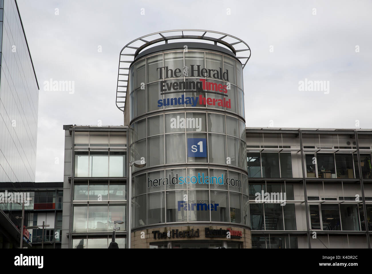 The Herald, Evening Times and Sunday Herald building in Glasgow Stock Photo