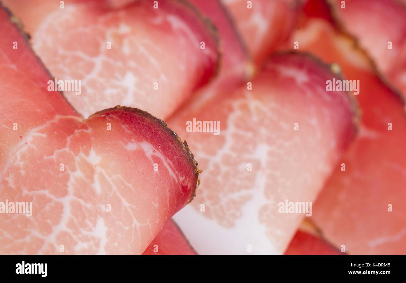Lunch in Austria, meat on a plate - Selective focus Stock Photo