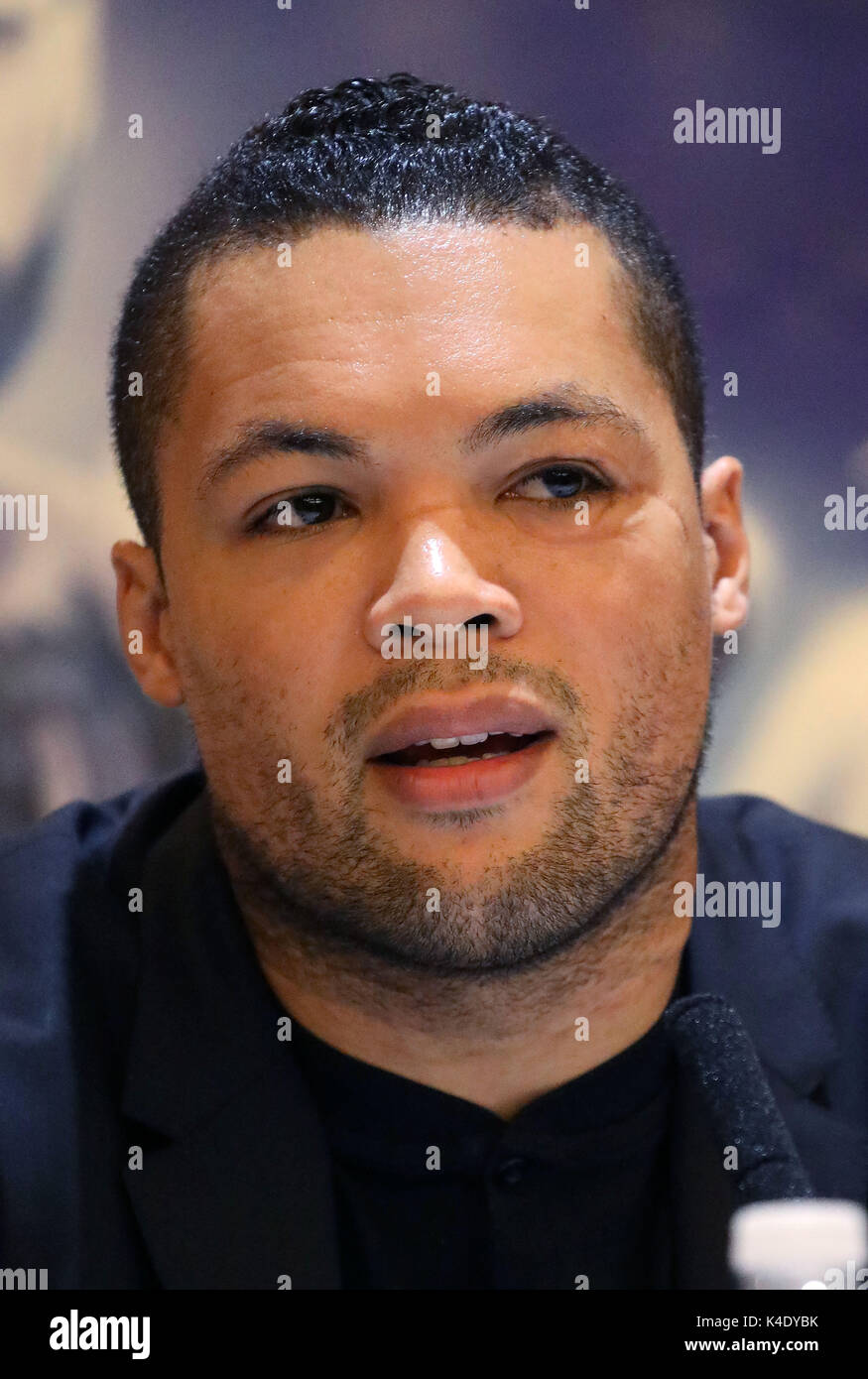 Joe Joyce speaking during the press conference at the Park Plaza Riverbank, London. PRESS ASSOCIATION Photo. Picture date: Wednesday September 6, 2017. See PA story BOXING London. Photo credit should read: Phil Toscano/PA Wire Stock Photo