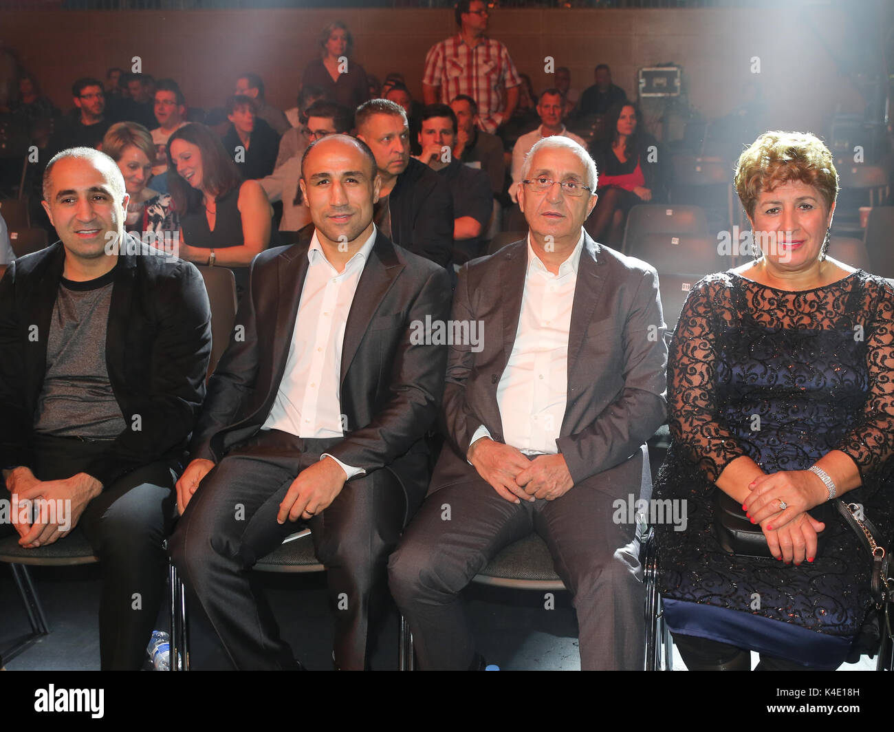 German Professional Boxer Arthur Abraham Team Sauerland With Parents And Brother Stock Photo