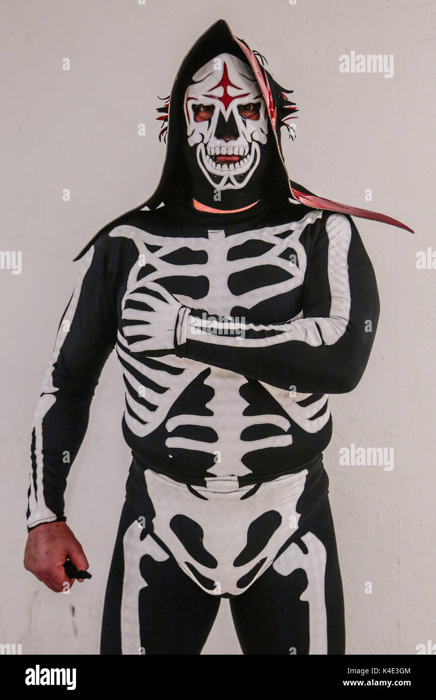 Portrait of the fighter and idol of the Mexican AAA wrestling: La parka.  The Parka AAA better known as the 