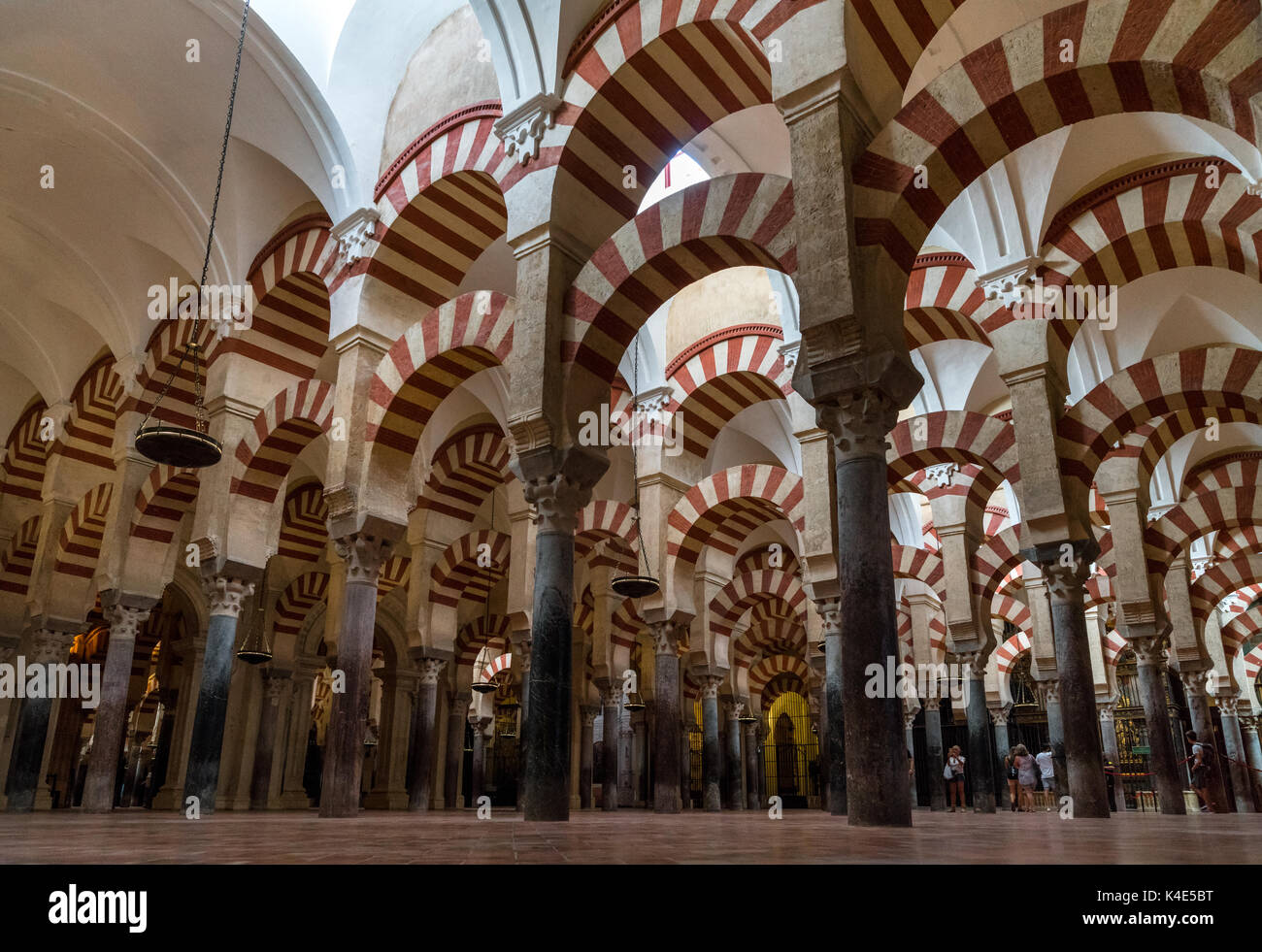 Prayer Hall of Great Mosque of Córdoba, Spain Stock Photo