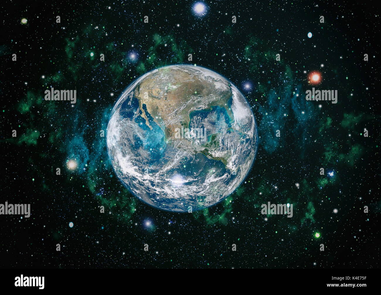 The Earth from space. This image elements furnished by NASA. Stock Photo