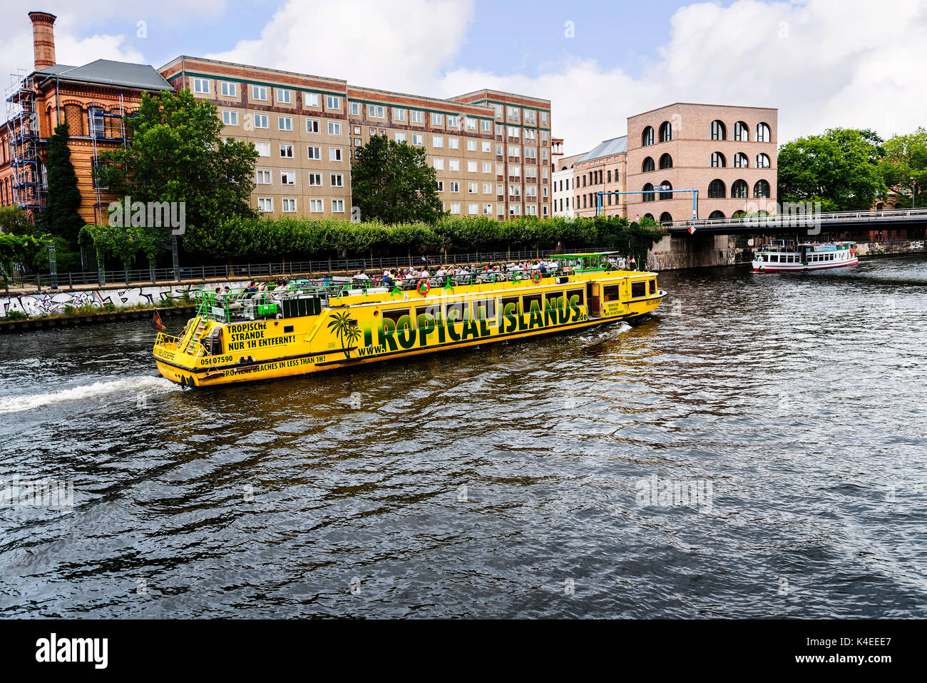 Pleasure Cruises on the River Spree in Berlin Gemany Stock Photo