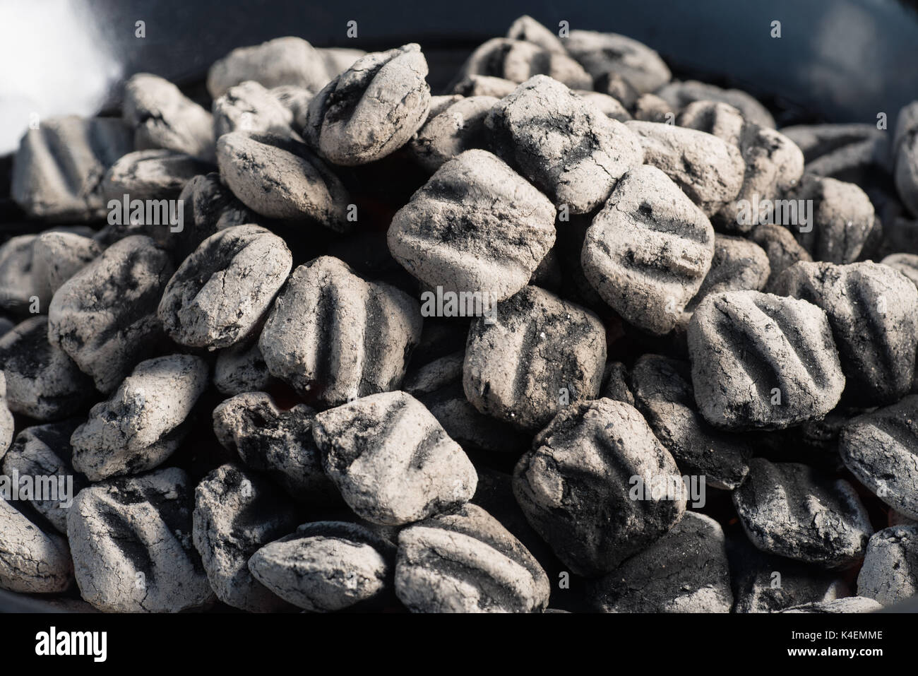 Closeup of BBQ grill pit hot charcoal briquettes, food Background or texture Stock Photo Alamy