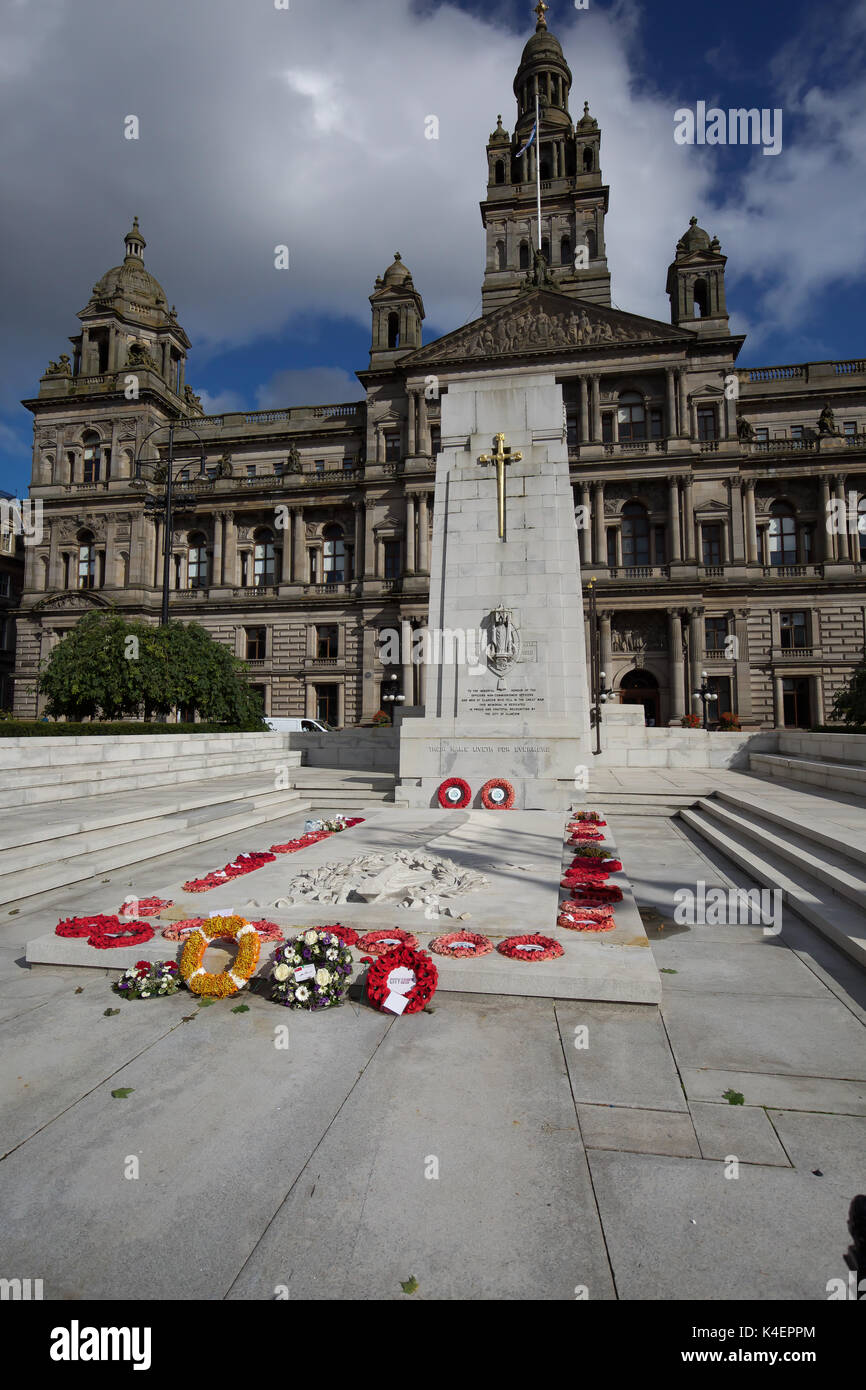 George Square in Glasgow Scotland Stock Photo