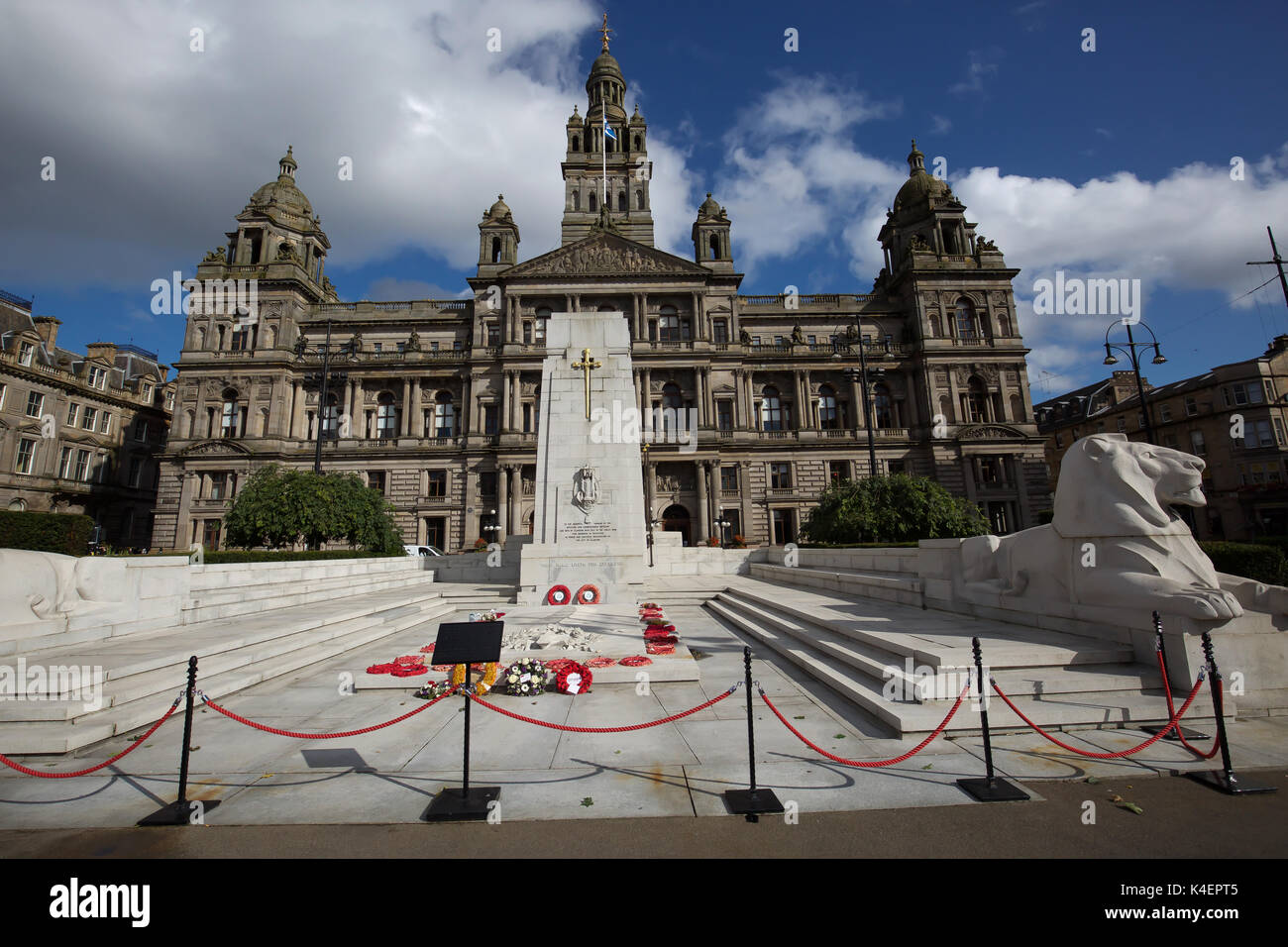 George Square in Glasgow Scotland Stock Photo