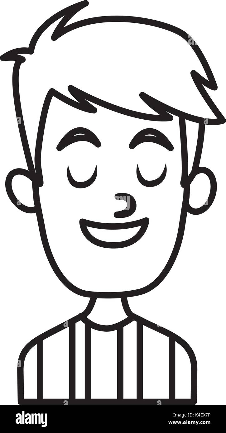 Man smiling with eyes closed Stock Vector Image & Art - Alamy