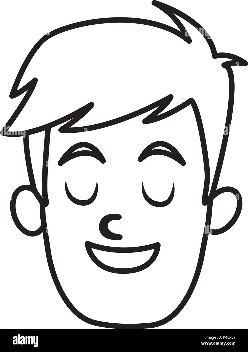 Man smiling with eyes closed Stock Vector Image & Art - Alamy