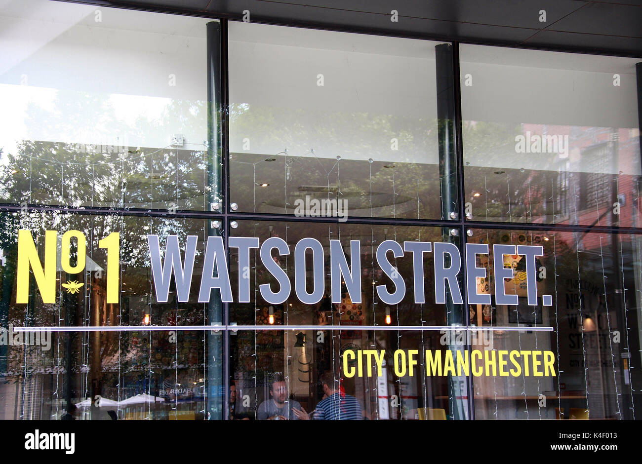 No1 Watson Street Restaurant in Manchester City Centre Stock Photo