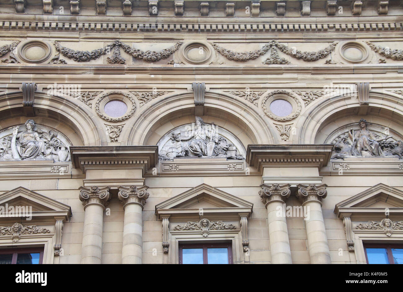 The Free Trade Hall building in Manchester which is now a Radisson Hotel Stock Photo