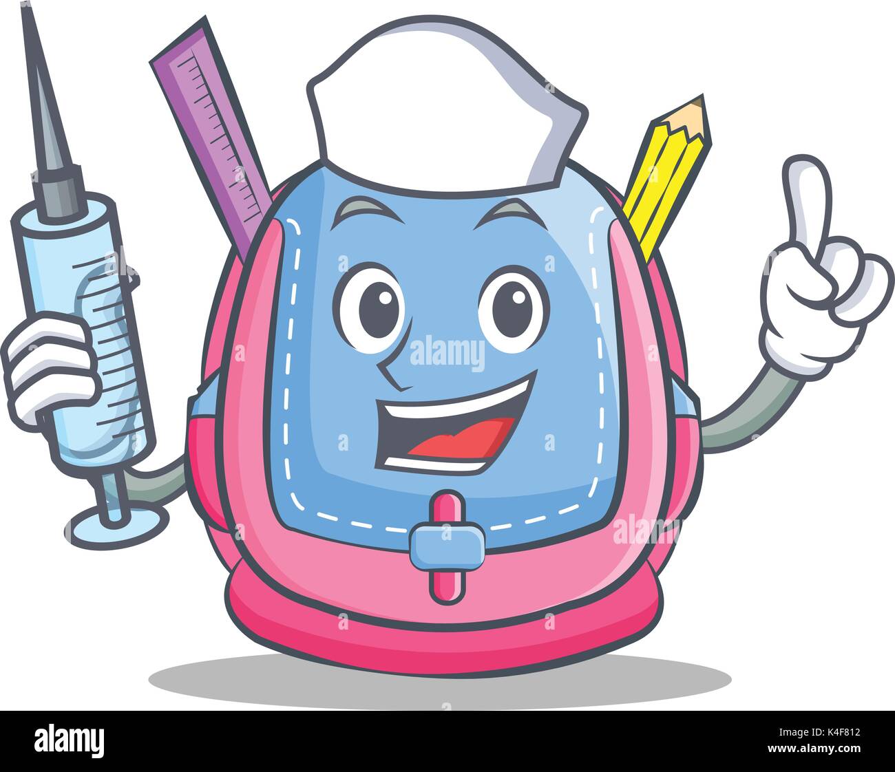 Nurse school bag character cartoon Stock Vector Image \u0026 Art - Alamy, image size:1300x1122