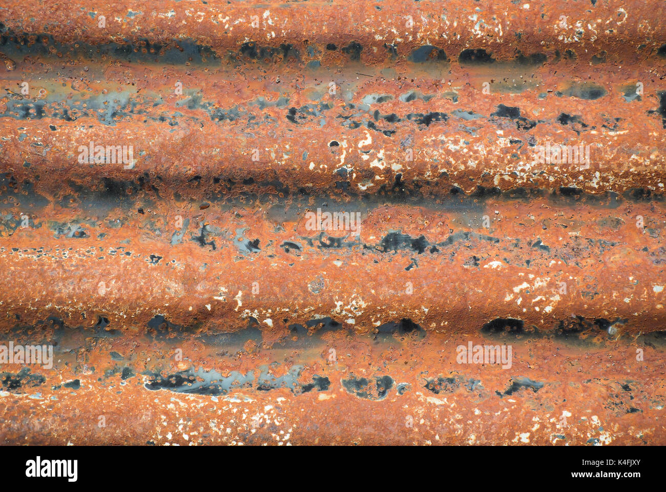 Rusty Corrugated Metal Stock Photo