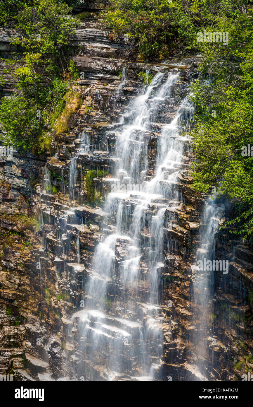 Verkeerder Kill Falls in Minnewaska preserve, Shawangunk mountains, Upstate New York Stock Photo