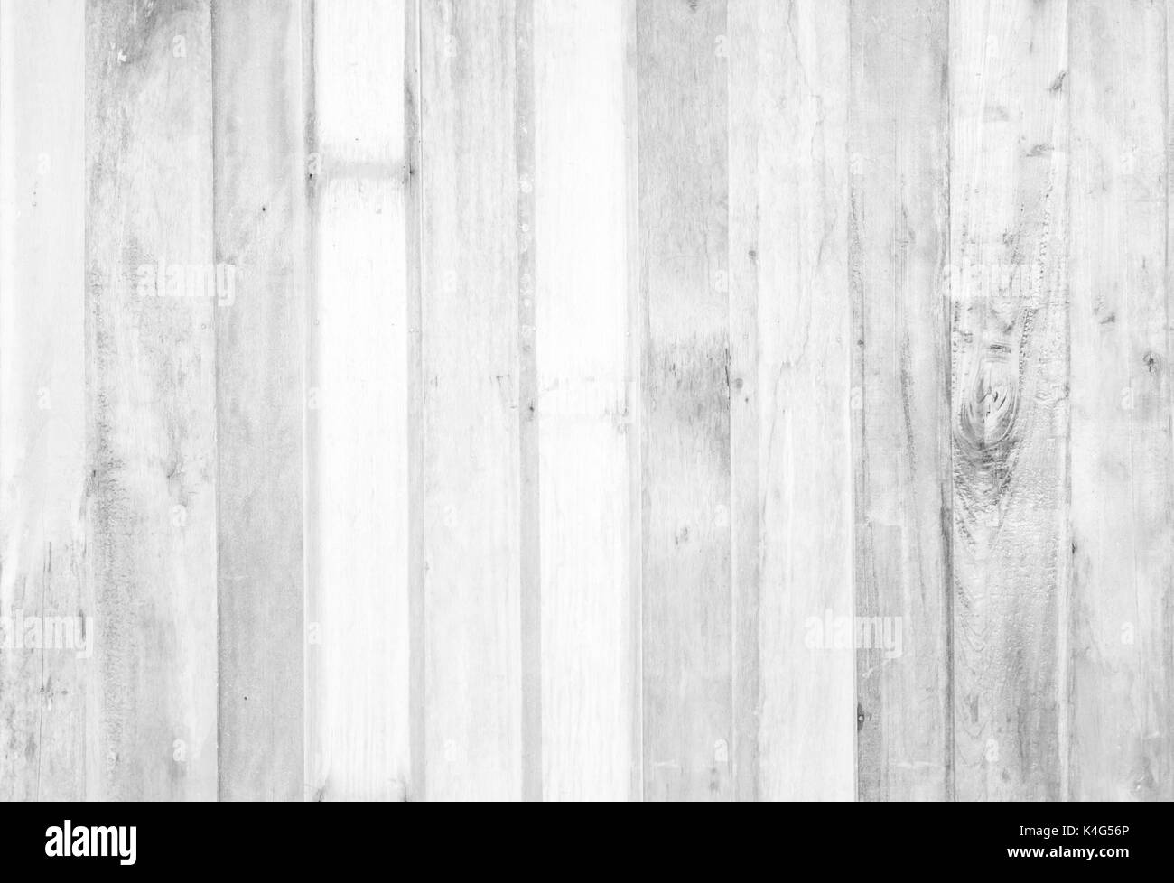 Vintage surface white wood table and rustic grain texture background. Close up of dark rustic wall made of old wood table planks texture. Rustic wood  Stock Photo