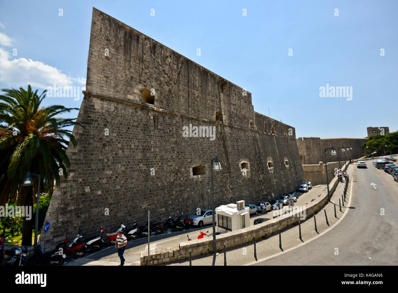 Dubrovnik Old Town Wall, Croatia Stock Photo