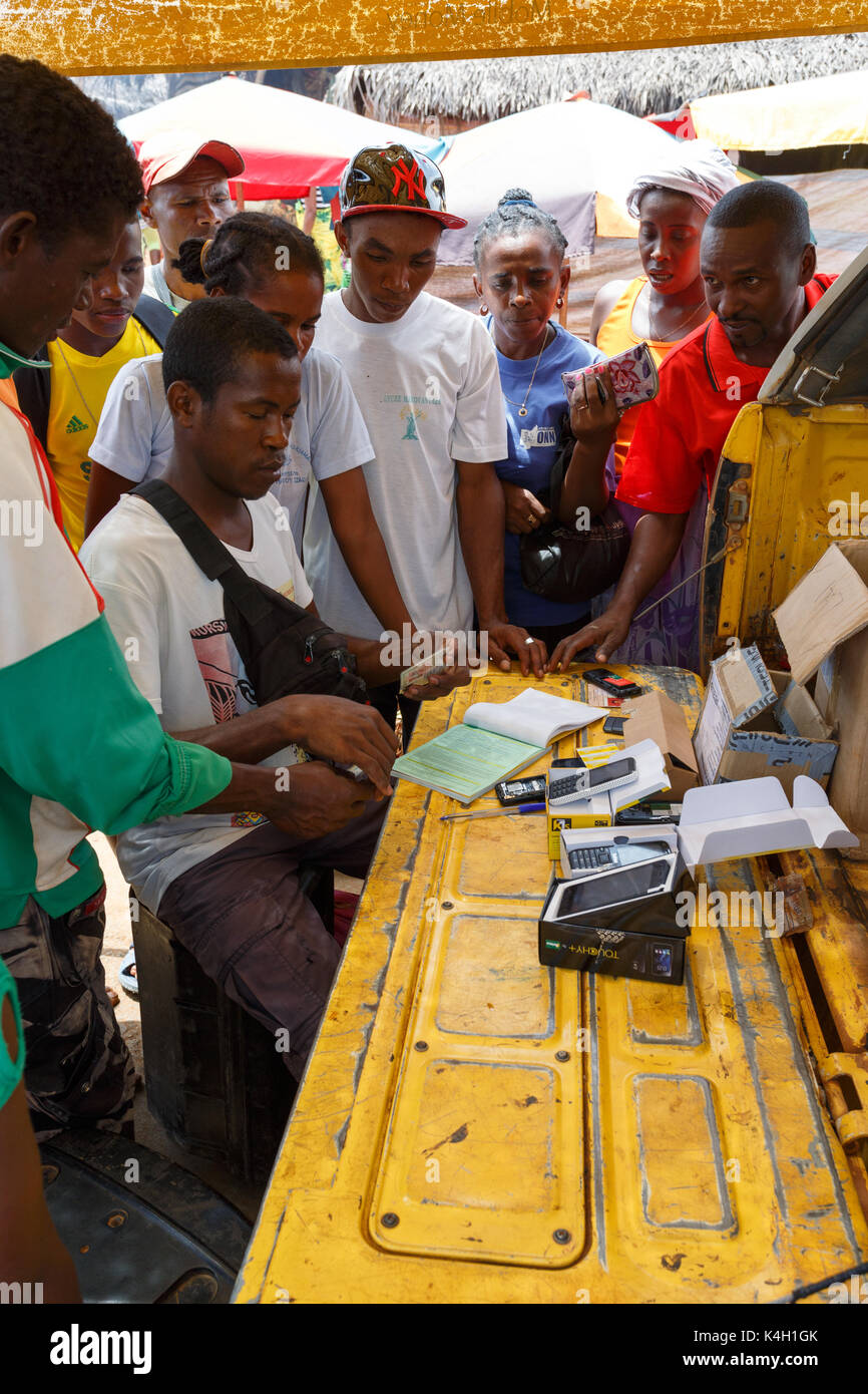 SOFIA ,MADAGASCAR NOVEMBER 4.2016 Malagasy peoples on big colorful