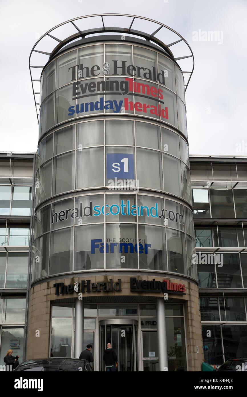 The Herald, Evening Times and Sunday Herald building in Glasgow Stock Photo