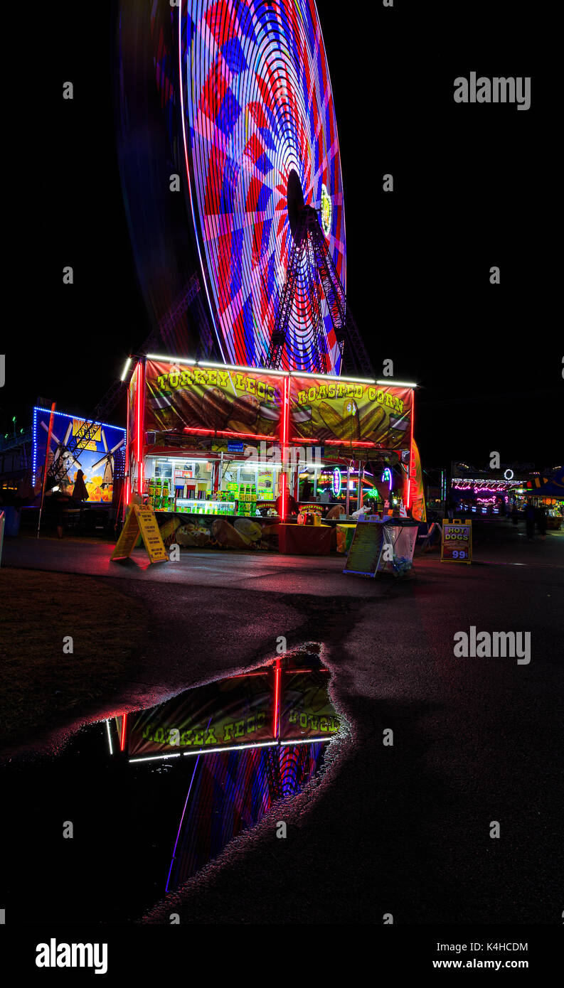 Hoosic Valley county Schaghticoke county fair with the lights