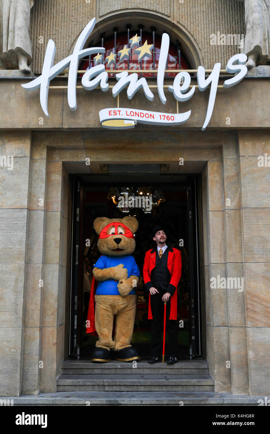 Hamleys Logo and store front. Hamleys is the oldest and largest toy shop in the world and one of the world s best known retailers of toys Stock Photo Alamy