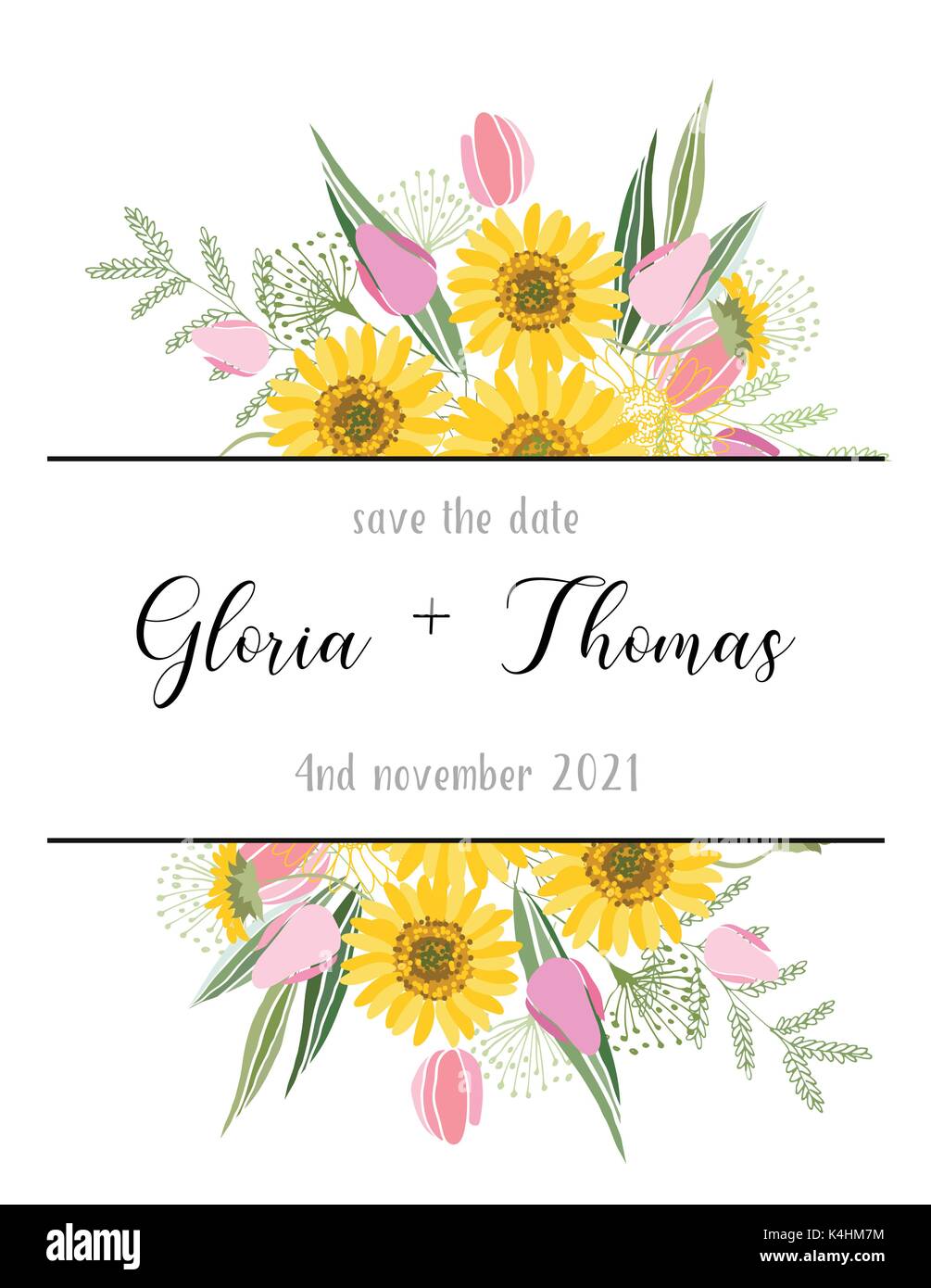 Greeting card for the wedding day Stock Vector