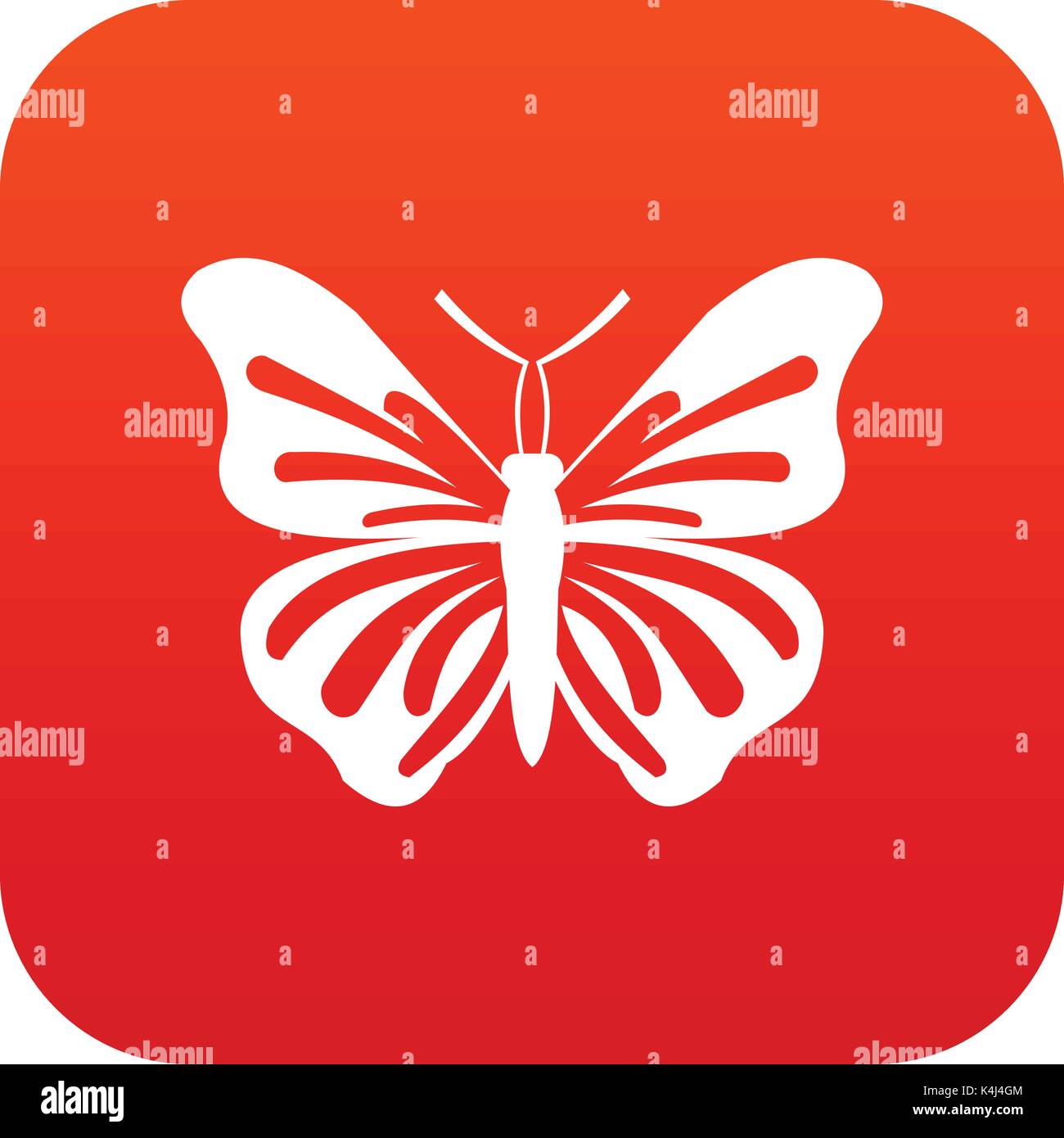 Butterfly icon digital red Stock Vector Image & Art - Alamy