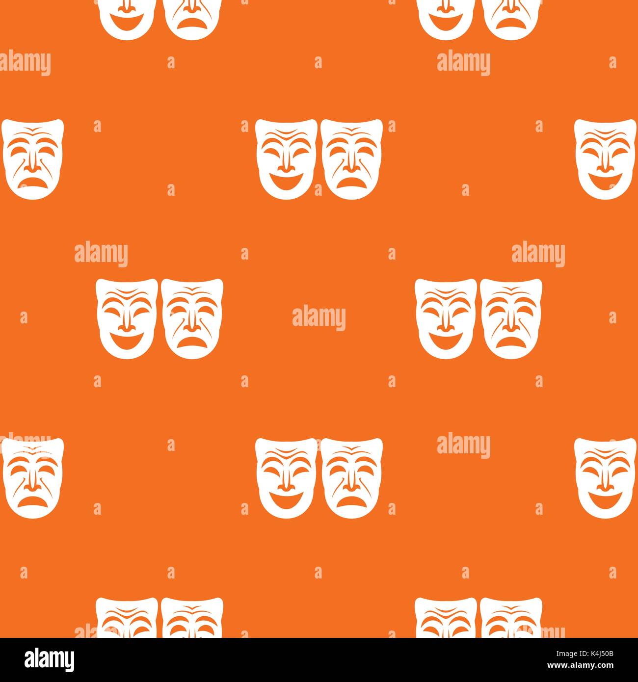 Happy and sad mask pattern seamless Stock Vector