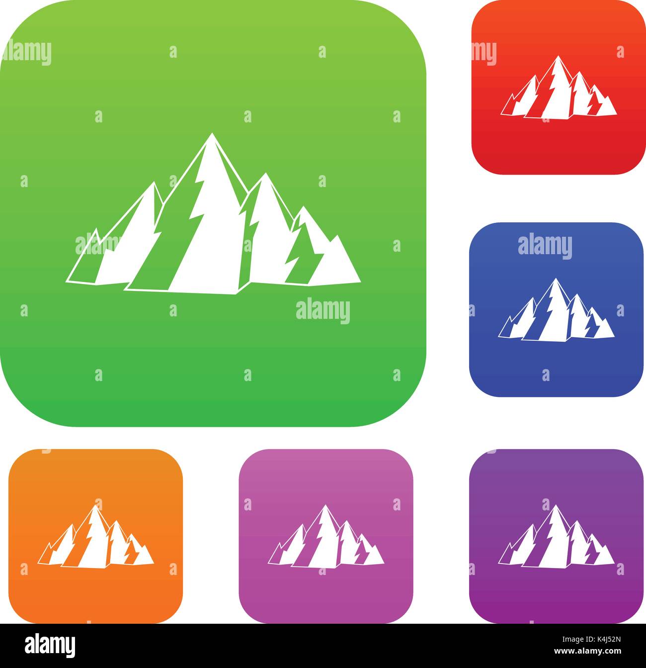 Mountain set collection Stock Vector Image & Art - Alamy
