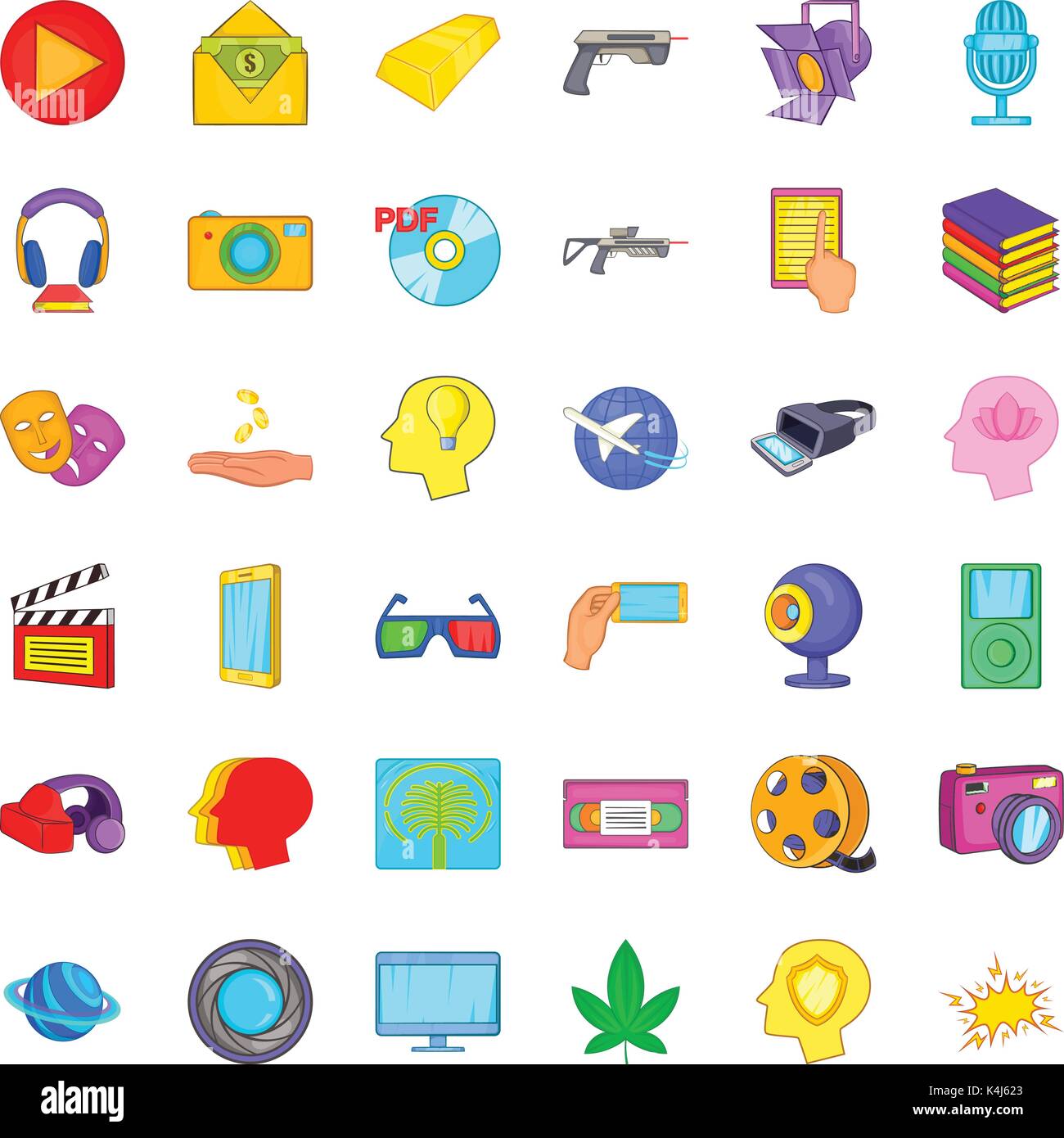 Game over icons set, cartoon style Stock Vector Image & Art - Alamy