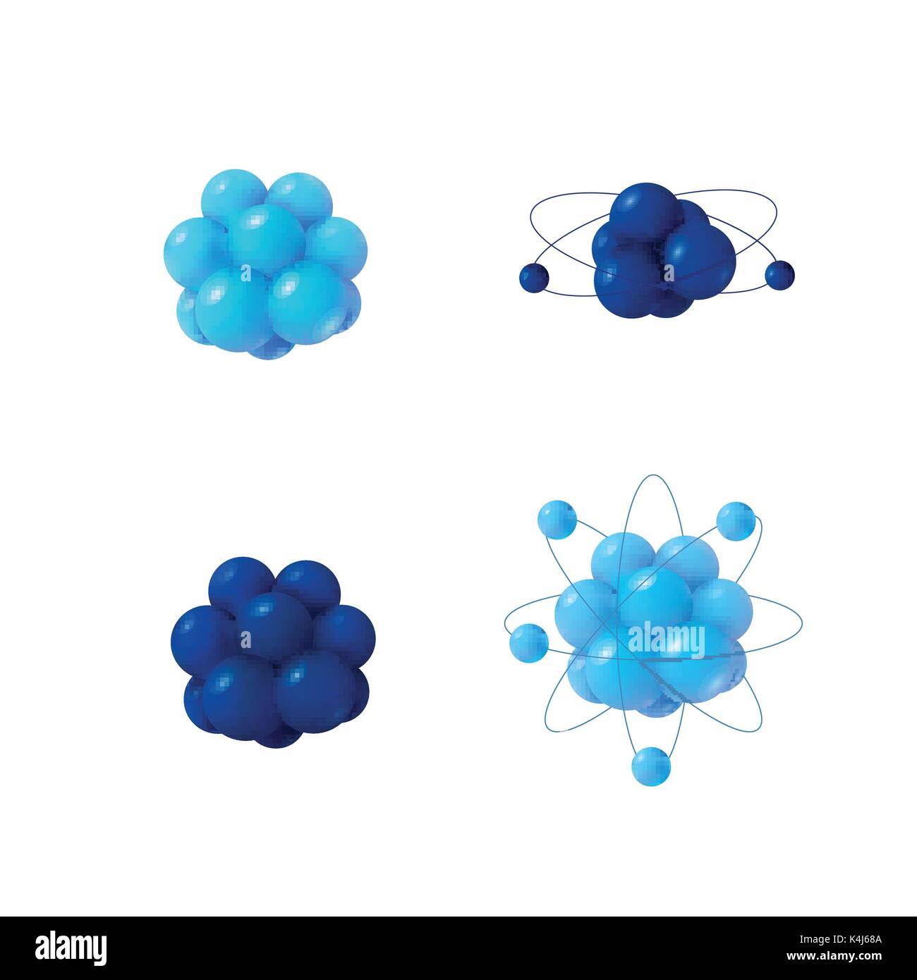 3d abstract atom structure Stock Vector Image & Art - Alamy