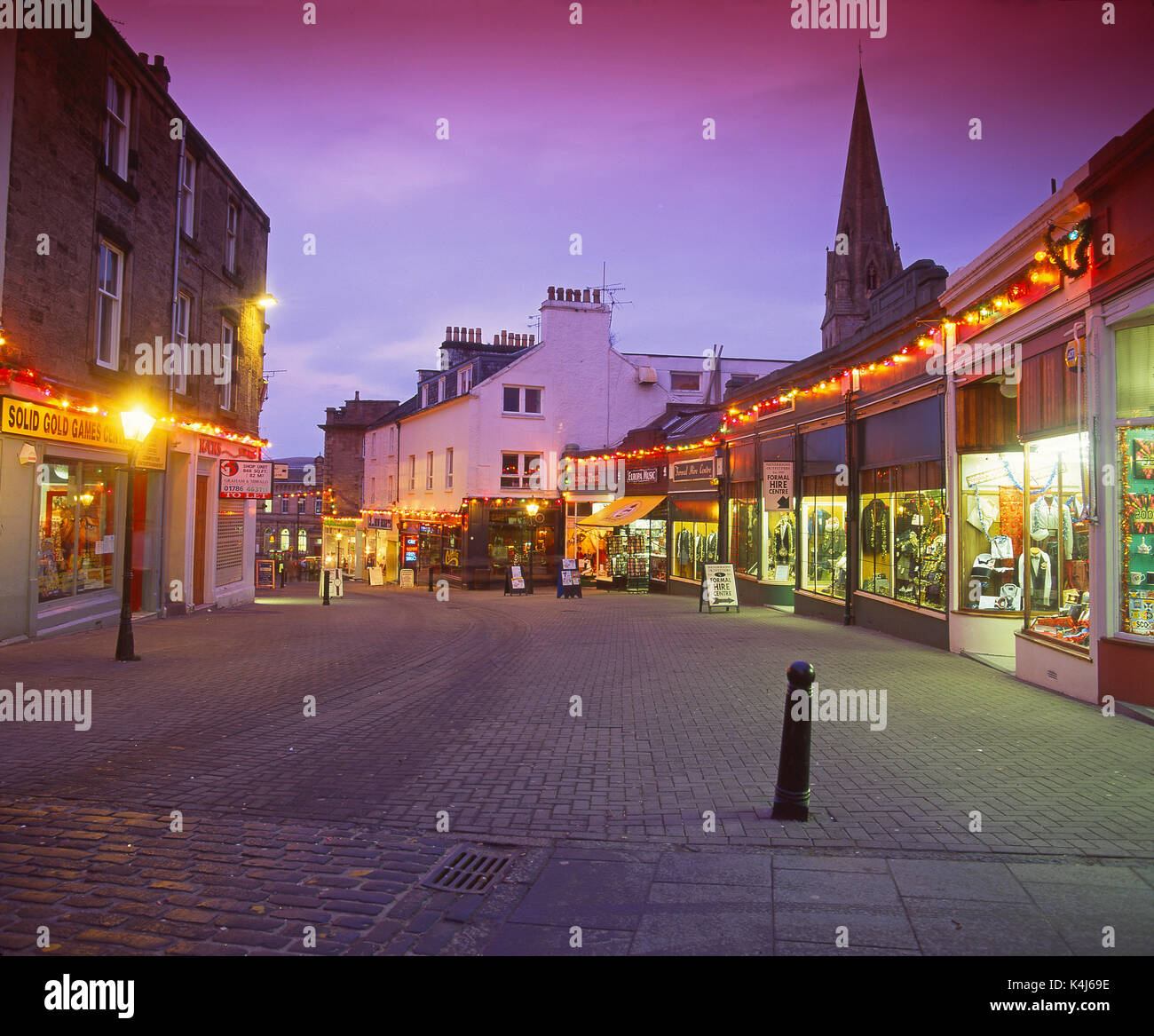Christmas in Stirling town centre, Stirling, Trossachs region Stock
