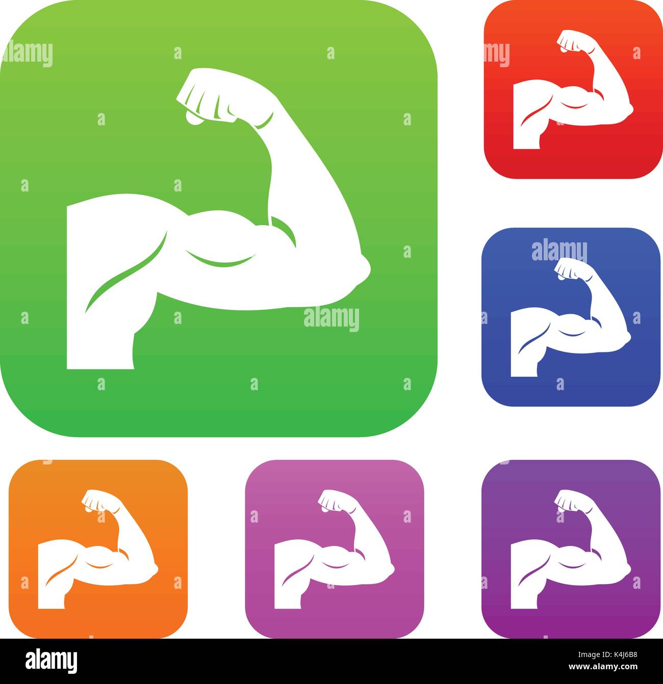 Biceps set collection Stock Vector