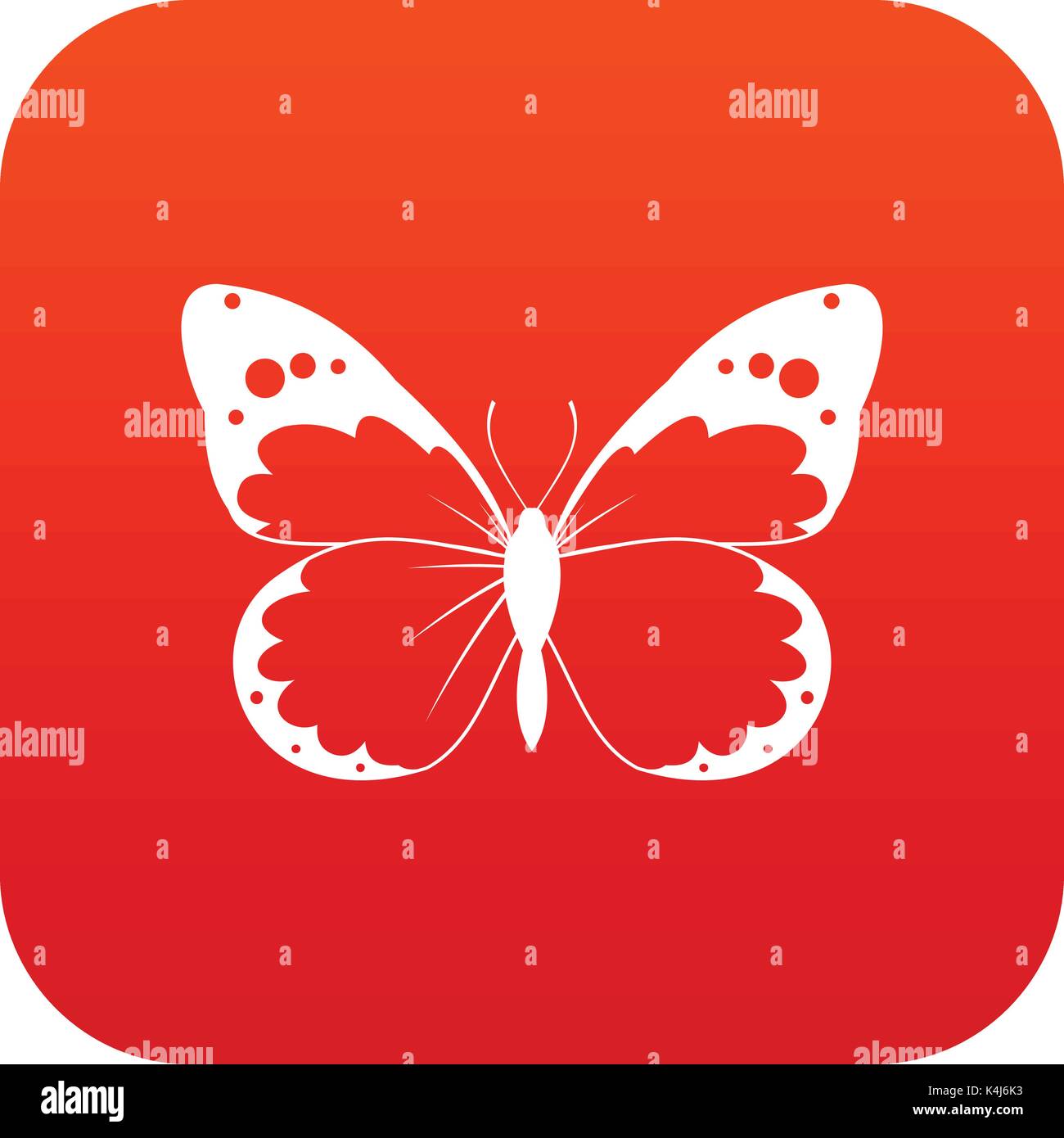 Butterfly icon digital red Stock Vector Image & Art - Alamy