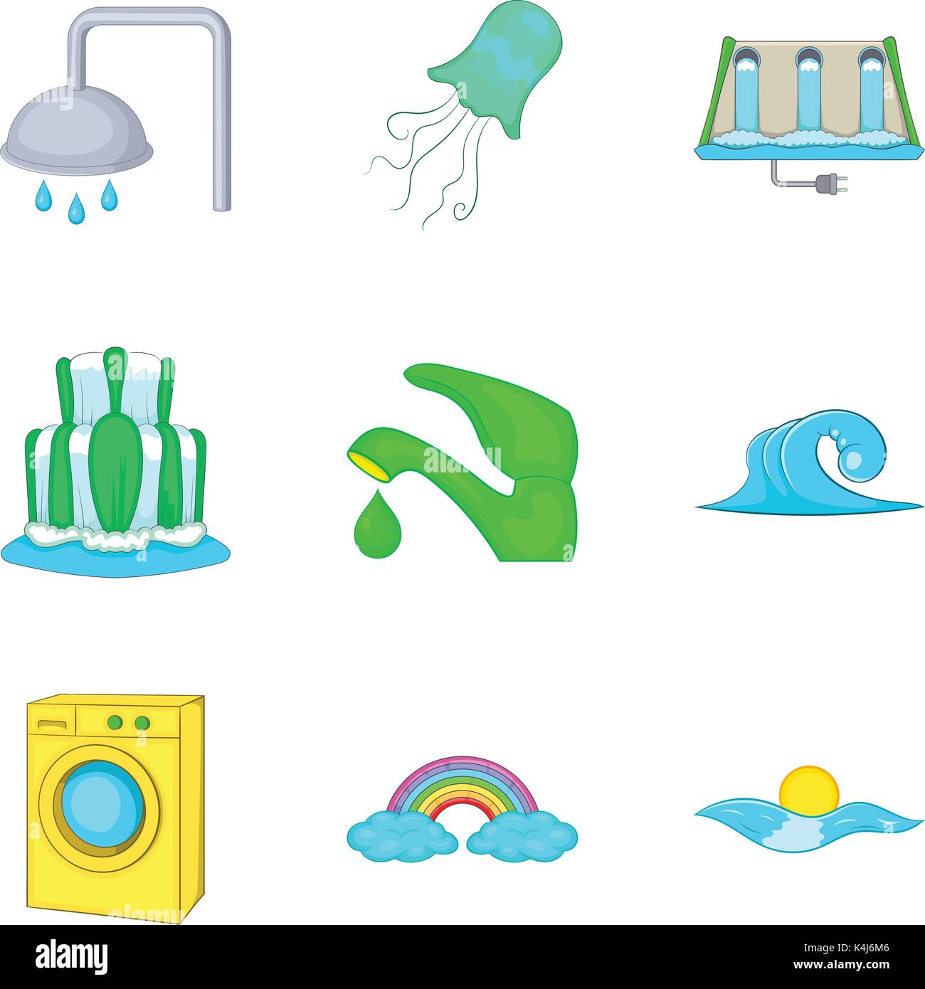 Sea icons set, cartoon style Stock Vector Image & Art - Alamy