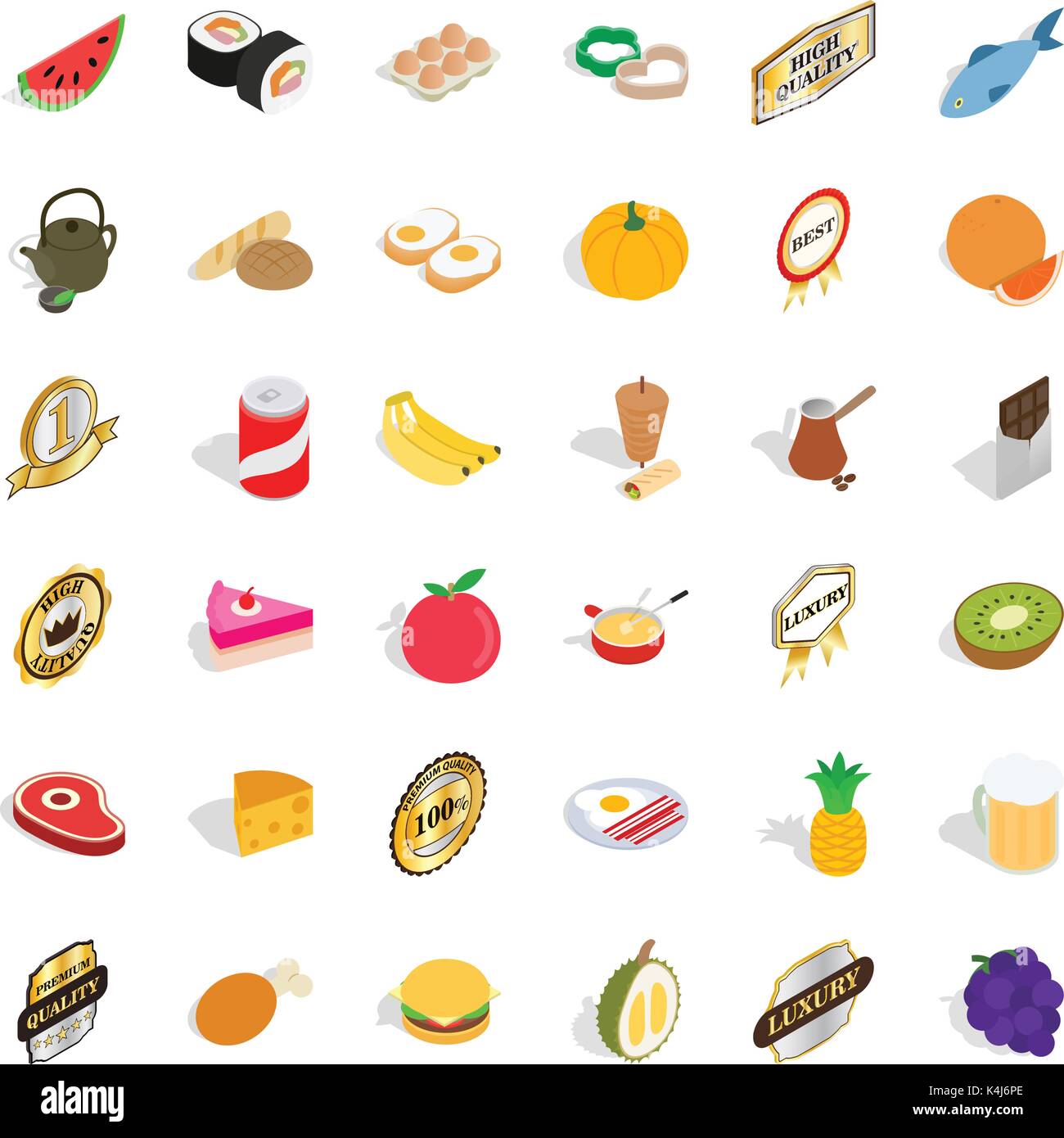 Pill icons set, isometric style Stock Vector